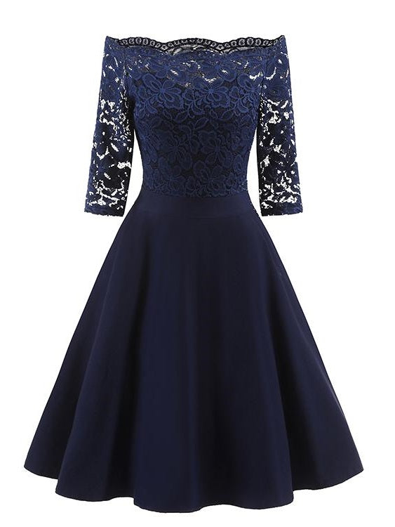 navy blue short dresses